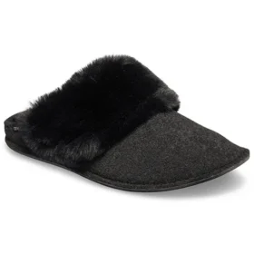 Papuci de casă cu blană tip mule „Black”