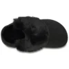 Papuci de casă cu blană tip mule „Black”