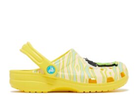 Ron English x Classic Clog pentru copii „Party Animals – Zebra Lemon”