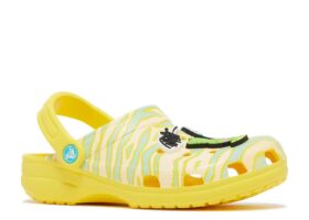 Ron English x Classic Clog pentru copii „Party Animals – Zebra Lemon”