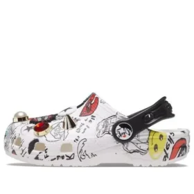 Saboți clasici Cruella „White Black”