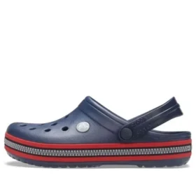 Saboți Crocband cu bandă cu fermoar „Navy Red”