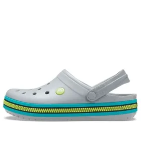 Saboți Crocband cu fermoar „Grey Aqua”