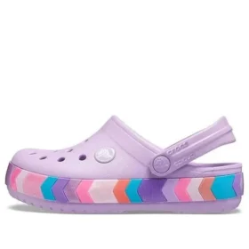 Saboți cu bandă tip croc și mărgele „Lilac Multi”