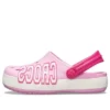 Saboți cu logo Crocband „Pink White”