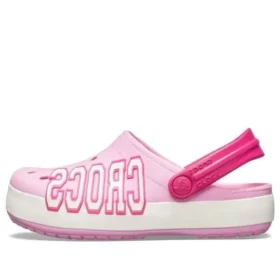 Saboți cu logo Crocband „Pink White”