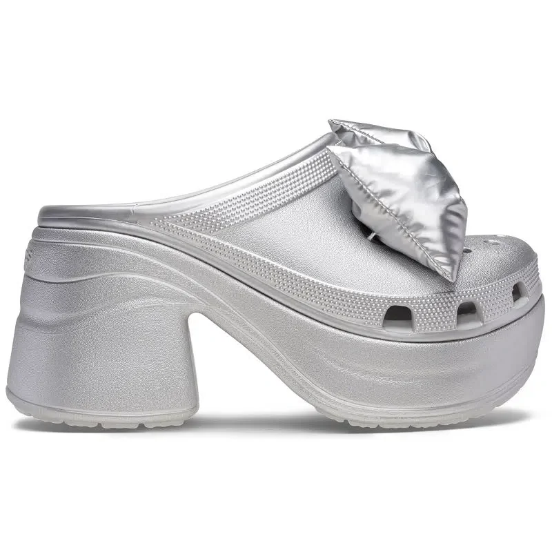 Saboți Siren Metallic Bow „Silver” Saboți Siren Metallic Bow „Silver”