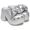 Saboți Siren Metallic Bow „Silver” Saboți Siren Metallic Bow „Silver”