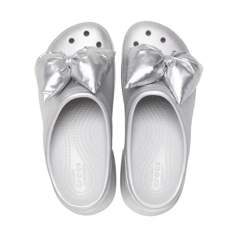 Saboți Siren Metallic Bow „Silver” Saboți Siren Metallic Bow „Silver”