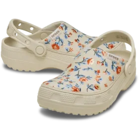 Sabot clasic cu imprimeu floral