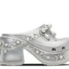 Sabot cu ținte Simone Rocha x Siren Clog „Argintiu metalizat”