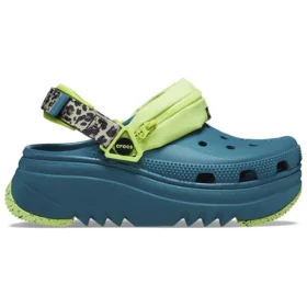 Sabot Hiker Xscape cu imprimeu animalier „Verde turcoaz”