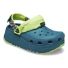 Sabot Hiker Xscape cu imprimeu animalier „Verde turcoaz”