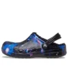 Saboti Baya Lined Clog cu căptușeală și curea pufoasă Galaxy „Black Multi”