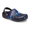 Saboti Baya Lined Clog cu căptușeală și curea pufoasă Galaxy „Black Multi”
