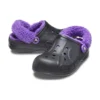 Saboti Baya Lined Clog „Negru-violet”