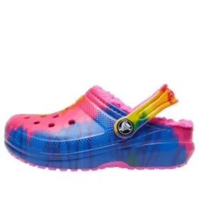 Saboti clasici căptușiți cu imprimeu Tie-Dye „Albastru Roz”