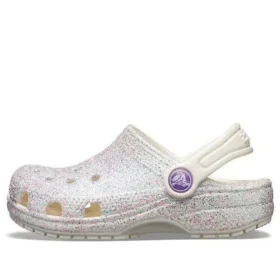 Saboti clasici cu Glitter „Silver White”
