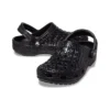 Saboti clasici din piele de crocodil metalizată „Negru”