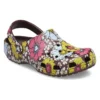 Saboti clasici retro cu imprimeu floral „Galben-roz”