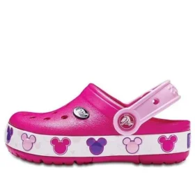 Saboti Crocband Mickey Fun Lab Lights „Roz Alb”