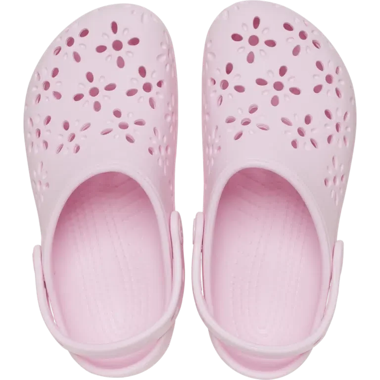 Sabotul clasic pentru copii cu decupaje florale Sabotul clasic pentru copii cu decupaje florale
