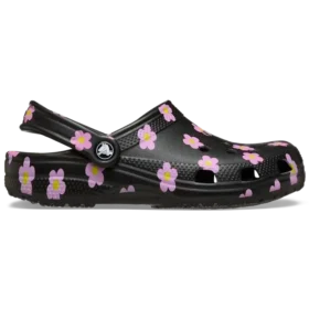Sabotul clasic pentru copii cu imprimeu floral