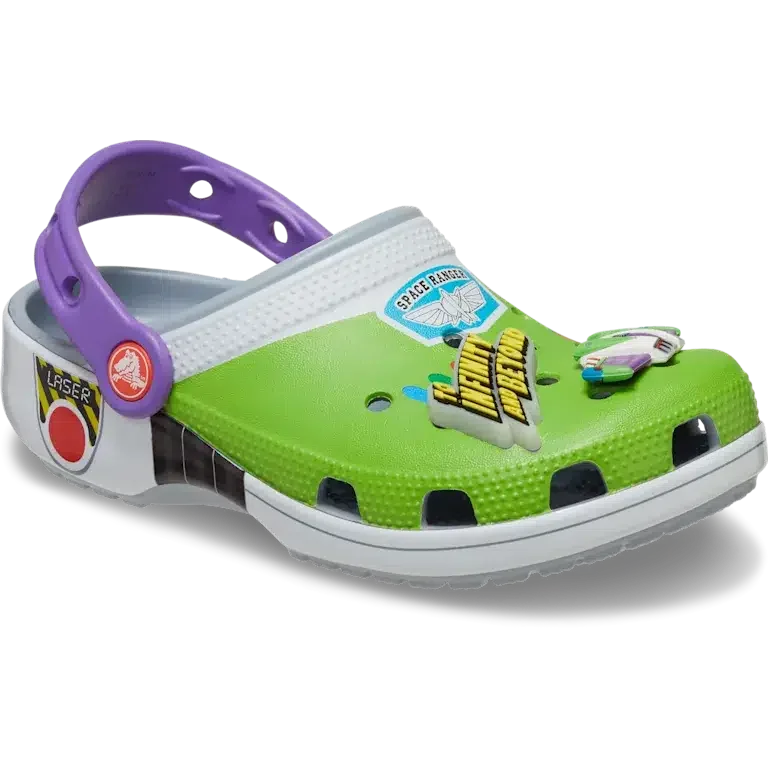 Sabotul Classic Clog „Buzz” din seria „Toy Story” de la Disney Pixar pentru copii mici Sabotul Classic Clog „Buzz” din seria „Toy Story” de la Disney Pixar pentru copii mici