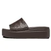 Sandale Brooklyn Croco Shine Slide „Espresso”