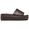 Sandale Brooklyn Croco Shine Slide „Espresso”