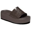 Sandale Brooklyn Croco Shine Slide „Espresso”