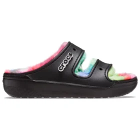 Sandale clasice Cozzzy vopsite prin pulverizare „Black Multi”