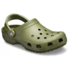 Sandale clasice unisex de plajă, verde armată