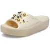 Sandale cu platformă Classic Crystals Pearls „Alb”