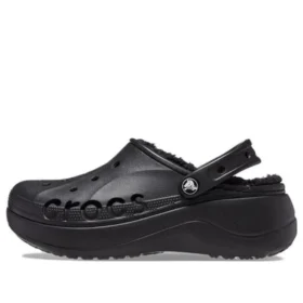 Sandale cu platformă și căptușeală Baya Lined Clog „Black”