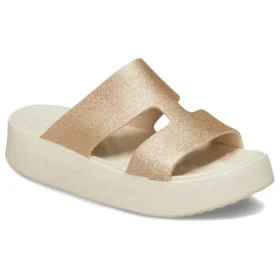 Sandale cu platformă și curea în formă de H „White Brown”