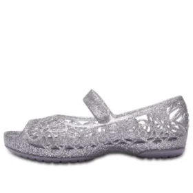 Sandale Isabella Glitter cu vârf deschis „Silver”