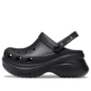 Sandale mici Whale Retro Crocs cu talpă groasă, negre
