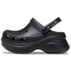 Sandale mici Whale Retro Crocs cu talpă groasă, negre