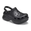 Sandale mici Whale Retro Crocs cu talpă groasă, negre
