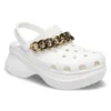 Sandale retro cu lanț „White Gold”