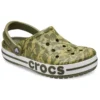 Sandale unisex cu imprimeu camuflaj verde