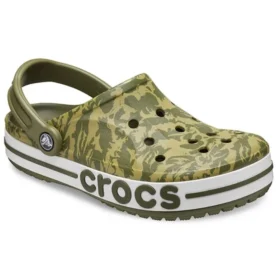 Sandale unisex cu imprimeu camuflaj verde