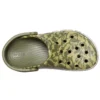 Sandale unisex cu imprimeu camuflaj verde