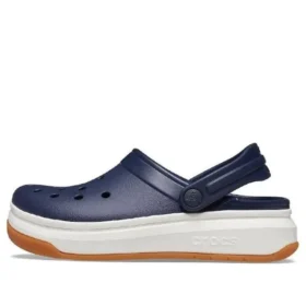 Sandale unisex cu talpă groasă Full Force, cu bandă, albastru-alb