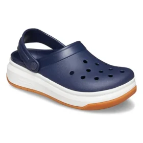 Sandale unisex cu talpă groasă Full Force, cu bandă, albastru-alb