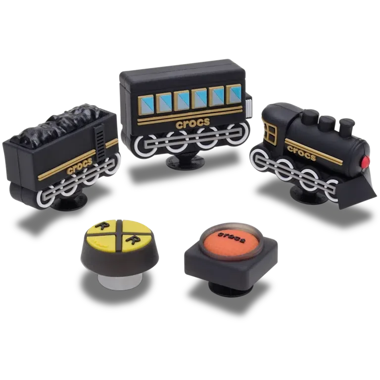 Set de 5 brelocuri Jibbitz „3D Train” Set de 5 brelocuri Jibbitz „3D Train”