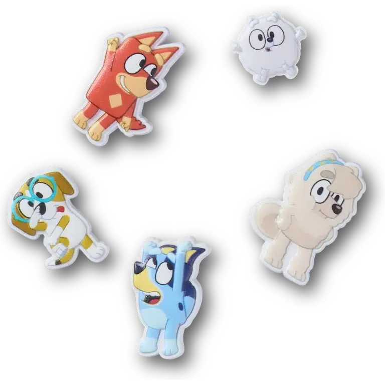 Set de 5 brelocuri Jibbitz™ Bluey pentru încălțăminte Set de 5 brelocuri Jibbitz™ Bluey pentru încălțăminte