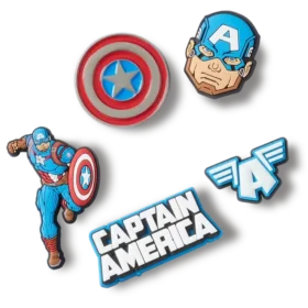 Set de 5 brelocuri Jibbitz™ Captain America