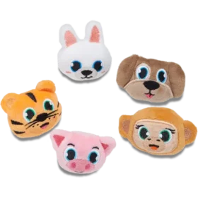 Set de 5 brelocuri Jibbitz cu animale pufoase